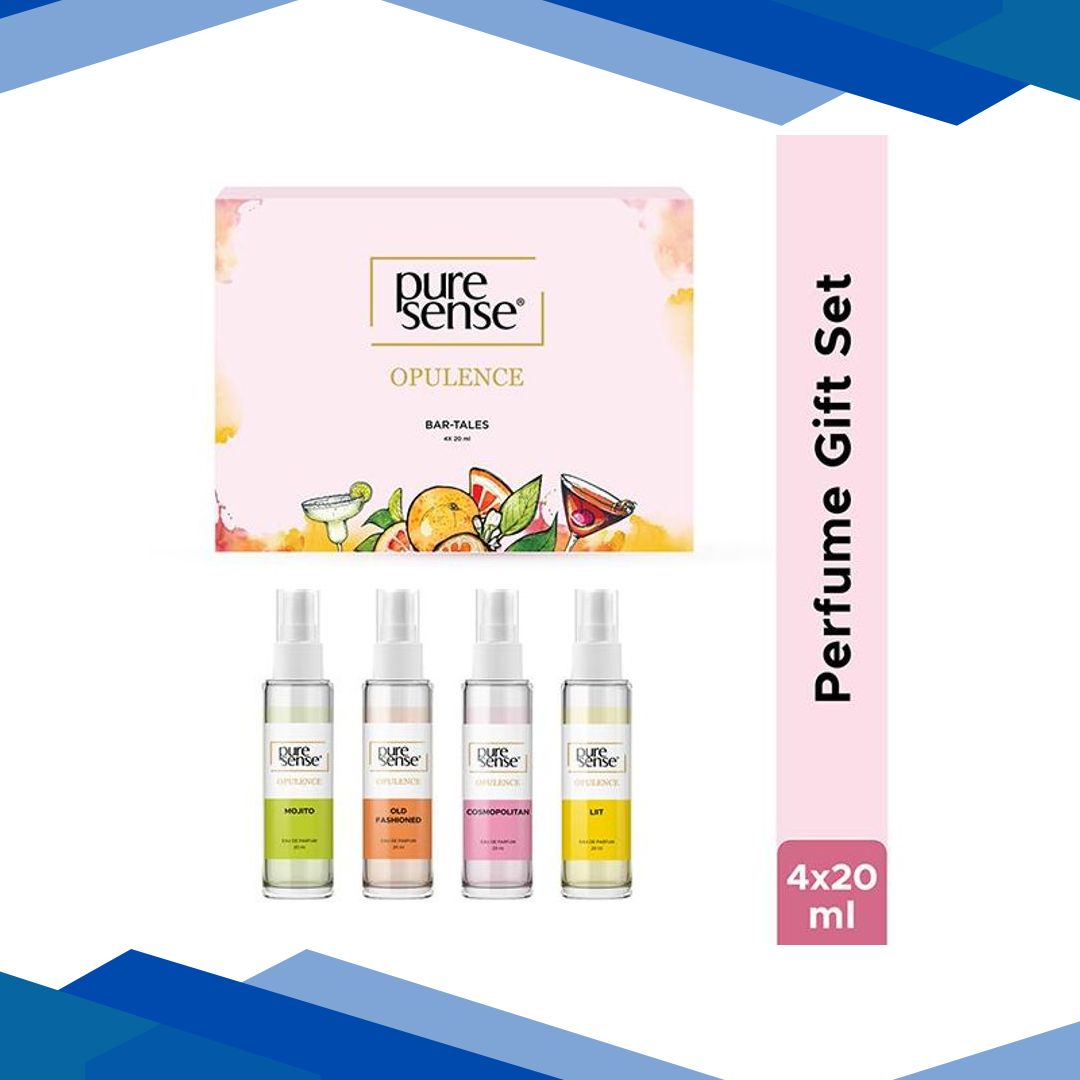 Pure Sense Bar-Tales Perfume Long Lasting Womens Fragrance Travel Gift Set (4x20ml)