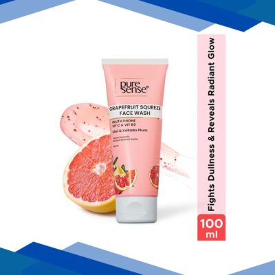Pure Sense Grapefruit Squeeze Face Wash Reveals Radiant Glow For Men & Women – 100 ml