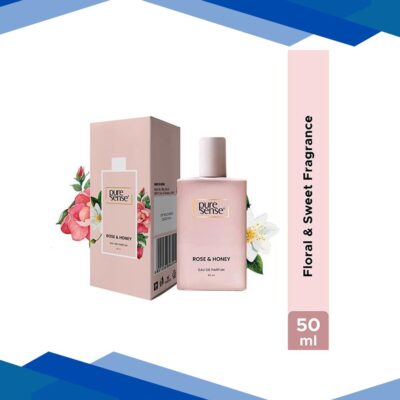 Pure Sense Rose & Honey Long Lasting Perfume Floral Fragrance for Women 50 ml