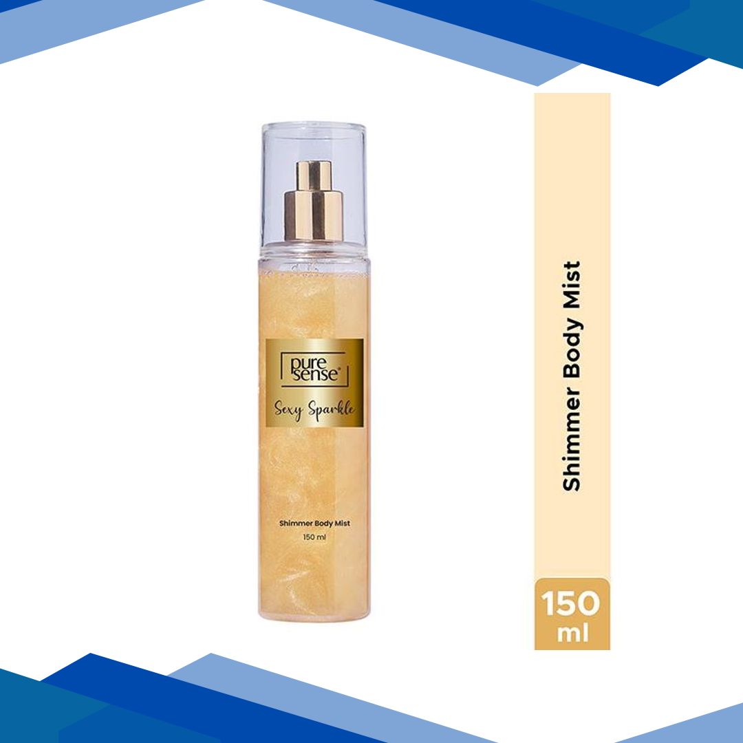 Pure Sense Sexy Sparkle Body Mist with Gold Shimmer Jasmin Cocoa For Women 150 ml