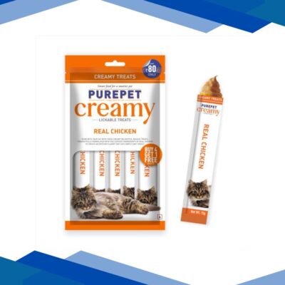 Purepet Creamy Cat Lickable Treats – Real Chicken (Buy 4 Get 1 Free) 1’s