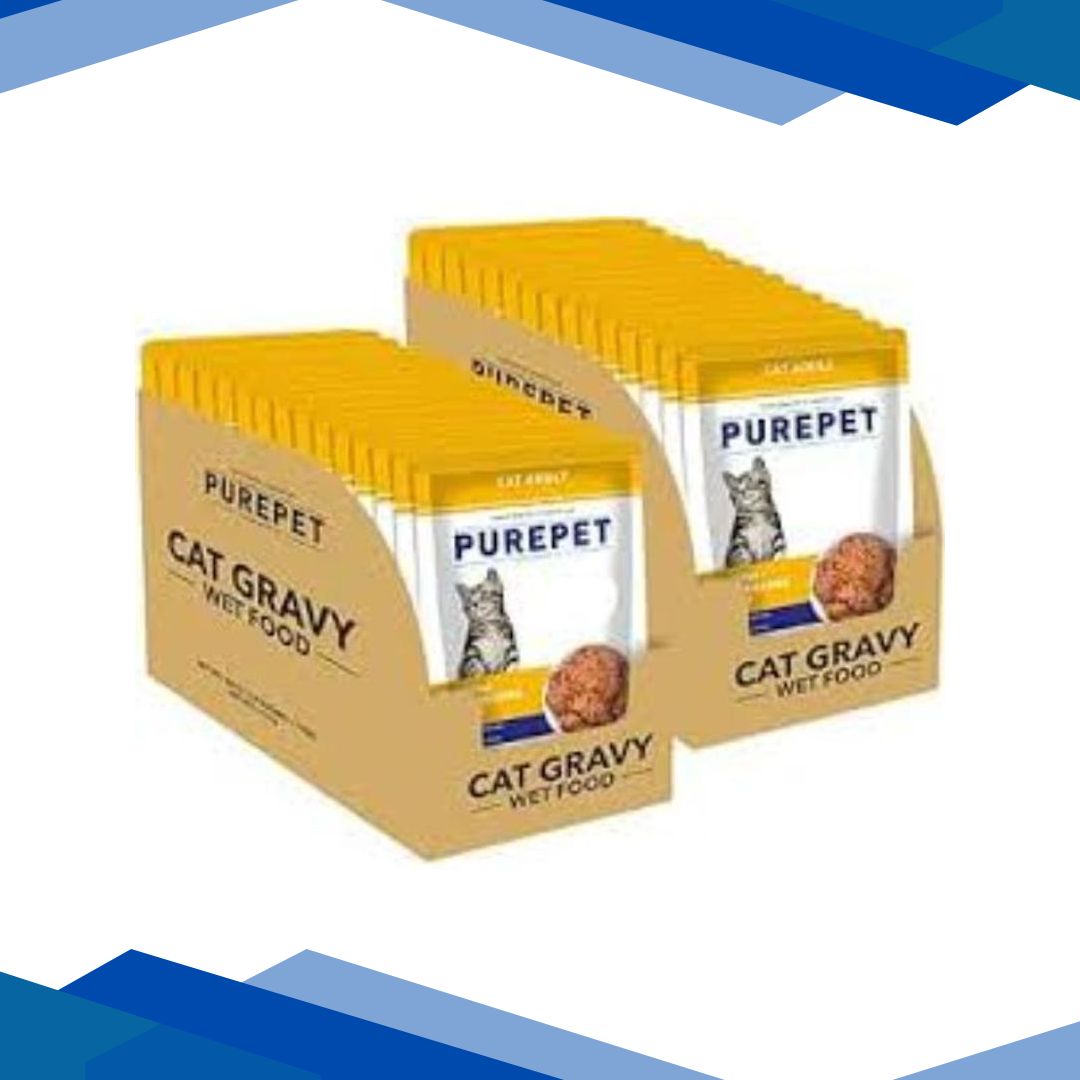 Purepet Real Tuna & Chicken Liver In Gravy (Pack of 45 x 50 gm)