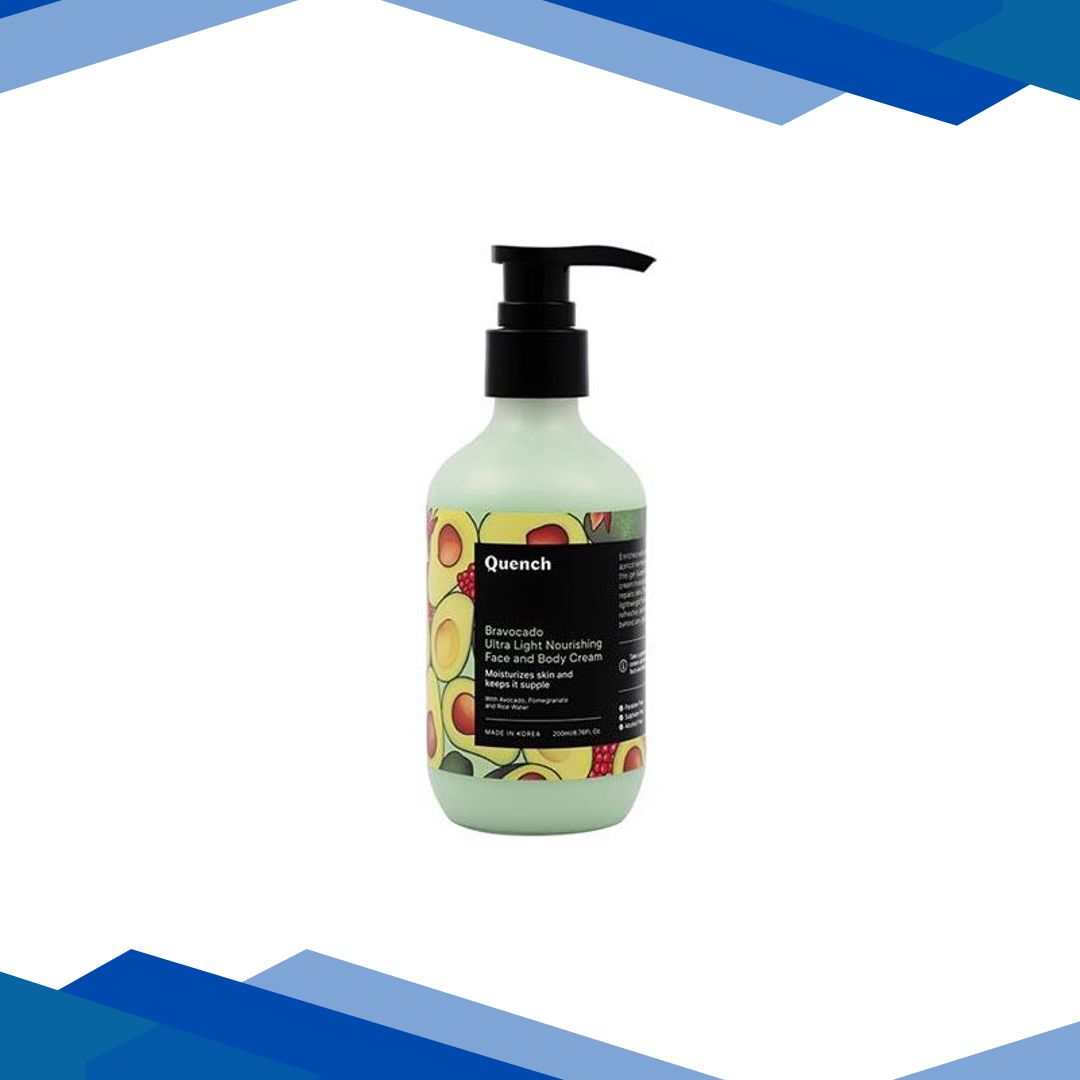 Quench Botanics Avocado Nourishing Body Lotion with Rice Water for Smooth & Plump Skin 200 ml