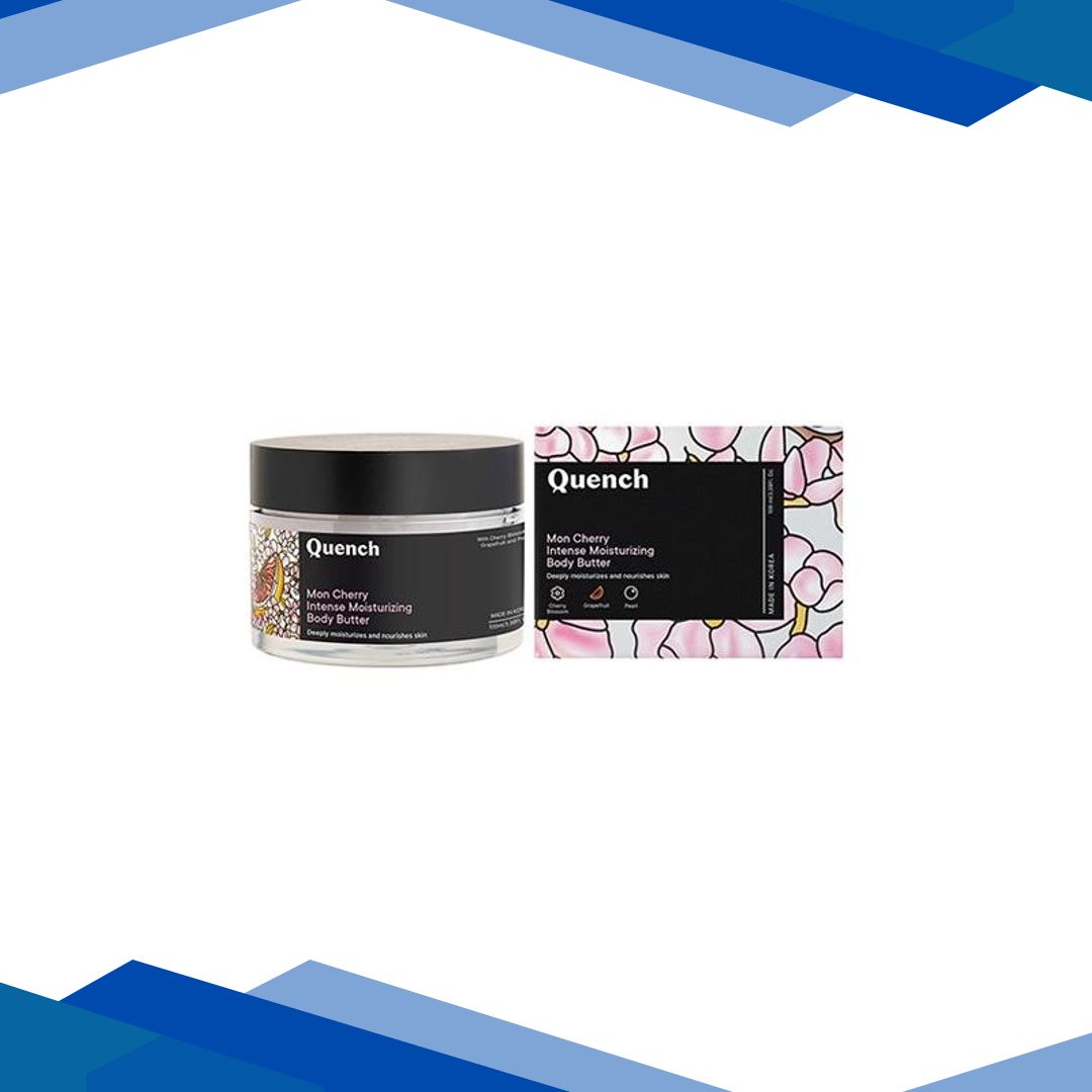 Quench Botanics Moisturizing Body Butter with Cherry Blossom Repairs Dry Damaged Skin 100 ml