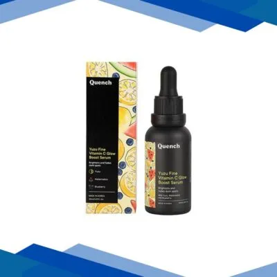 Quench Botanics Vitamin C Glow Boost Serum with Yuzu Extracts Brightens & Fades Dark Spots 30 ml
