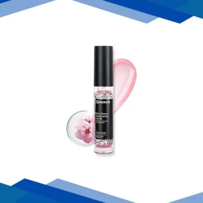 Quench Illuminating Lip Oil with Cherry Blossom & Pearl Extracts for Shiny Hydrated Lips 5 ml