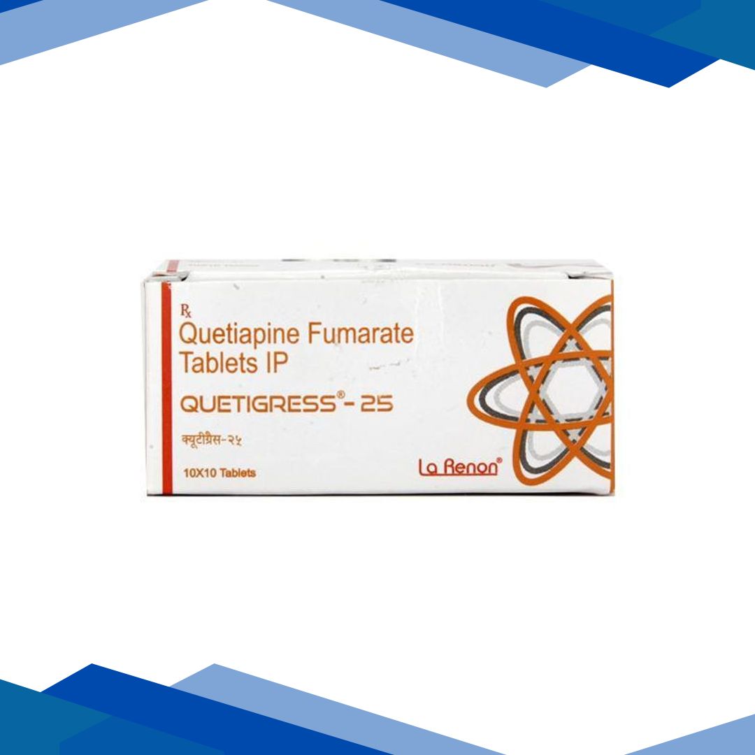 Quetigress 25mg Tablet 10’S