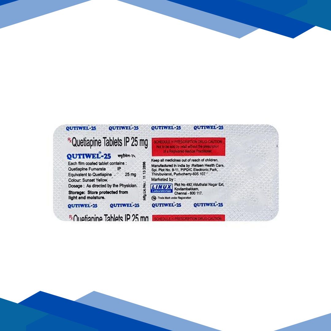 Qutiwel 25mg Tablet 10’S