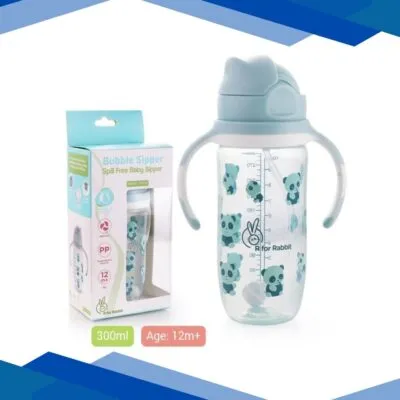 R For Rabbit Bubble Straw Sipper – Blue 1’s
