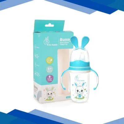 R for Rabbit Bunny Baby Spout Sippy Cup 240 ml – Blue