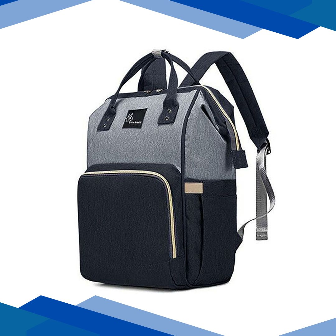 R for Rabbit Caramello Diaper Bag – Black Grey