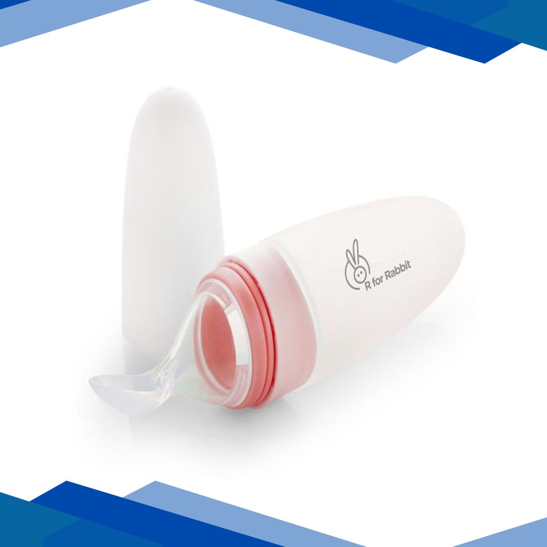 R for Rabbit First Feed Feeding Spoon – Pink 1’s