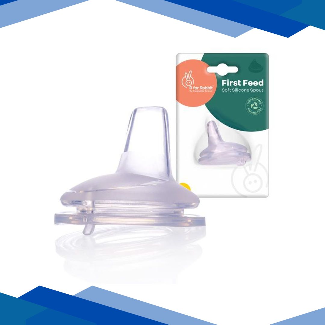 R for Rabbit First Feed Soft Silicon Spout (Steebo Crescent/Steebo Teddy) 1’s