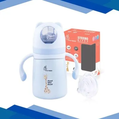 R For Rabbit Steebo Giffy Spout Cup 300ml – Blue