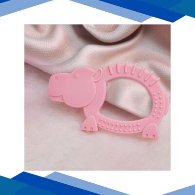 R for Rabbit Tiny Bites Safari Silicone Teether – Pink 1’s