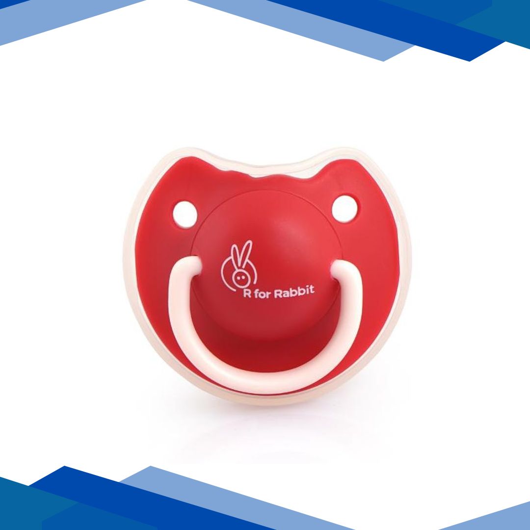 R for Rabbit Tusky Pacifier for kids of 3 months – Red 1’s