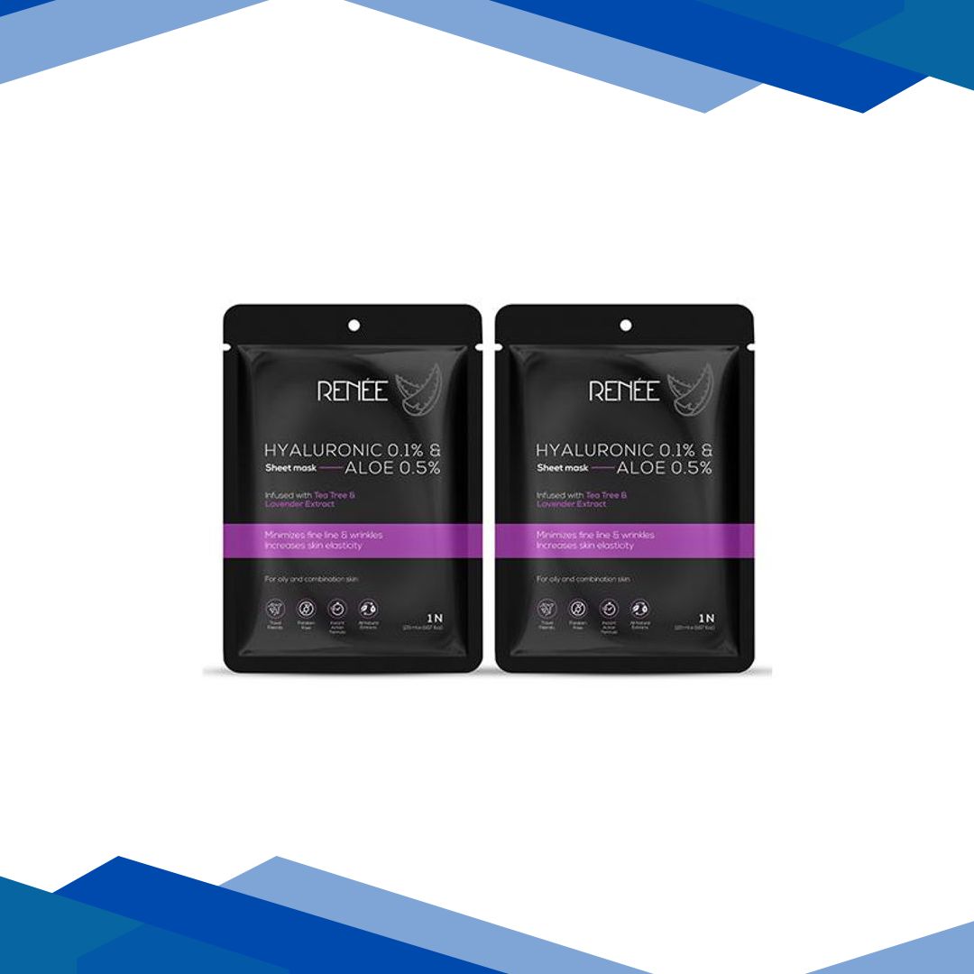 RENEE Hyaluronic Acid & Aloe Sheet Mask 2’s