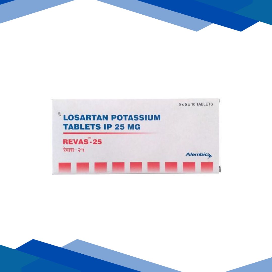 Revas 25mg Tablet 10’S