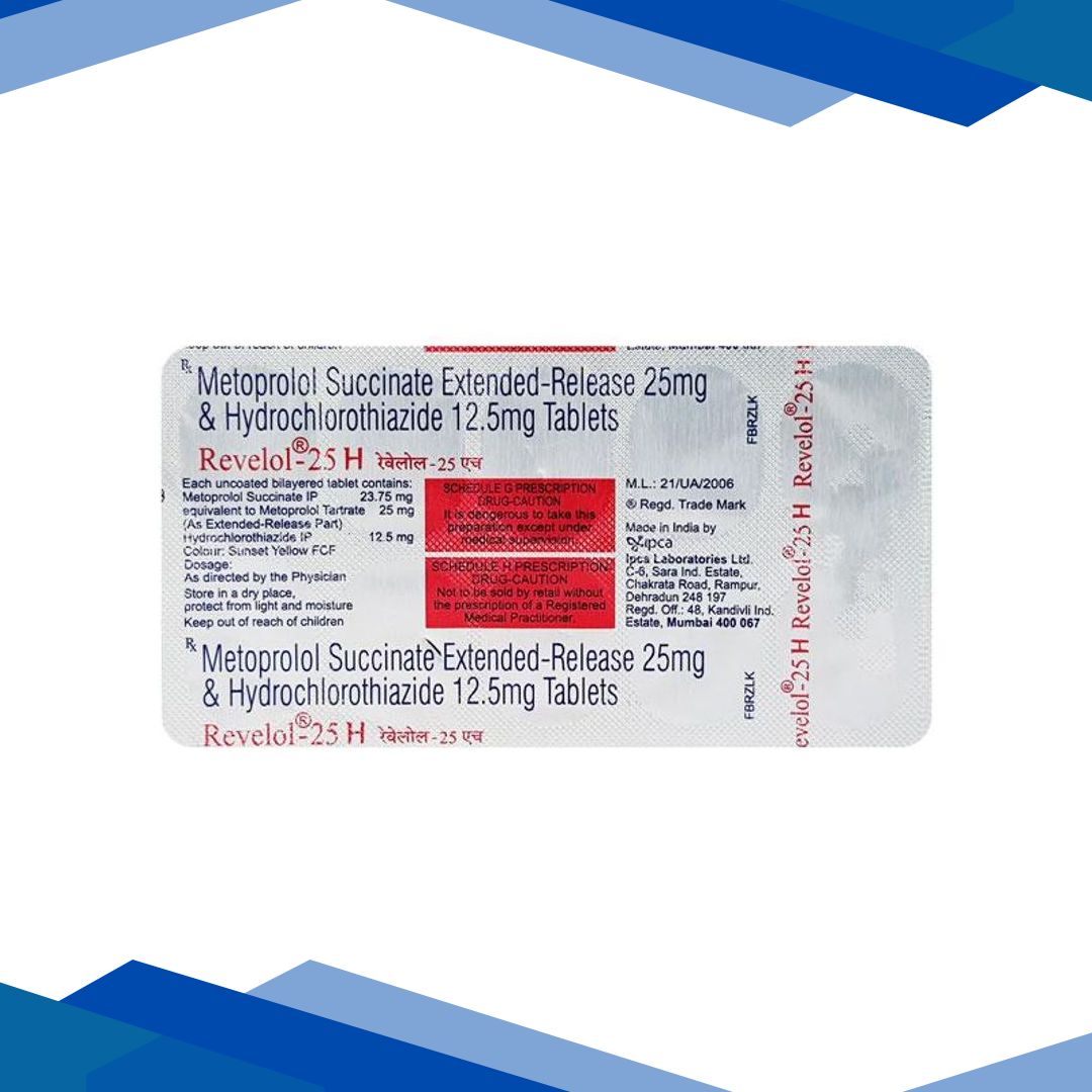 Revelol H 25mg Tablet 10’S