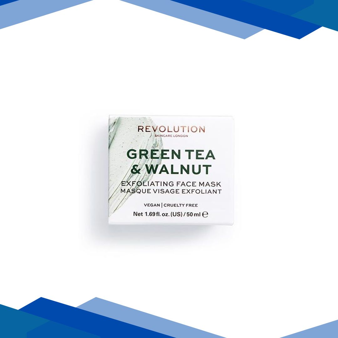 Revolution Skin Green Tea & Walnut Exfoliating Face Mask 50 ml