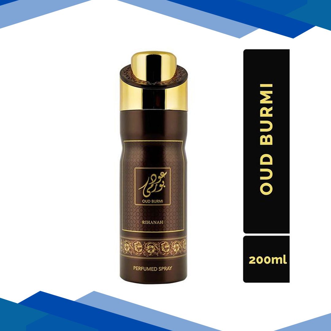 RIHANAH Oud Burmi Deodorant For Men, Perfume body Spray 200 ml