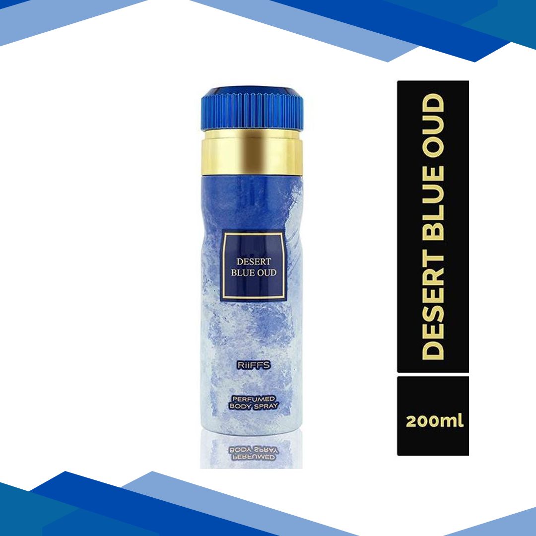 RiiFFS Desert Blue Oud Deodorant For Men, Perfume Body Spray 200 ml