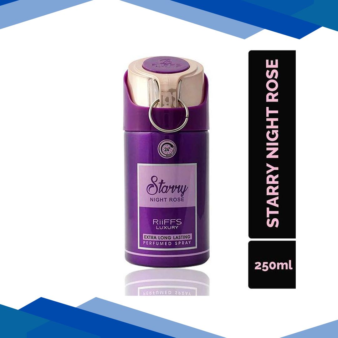 RiiFFS Luxury Starry Night Rose Body Spray for Women 250 ml