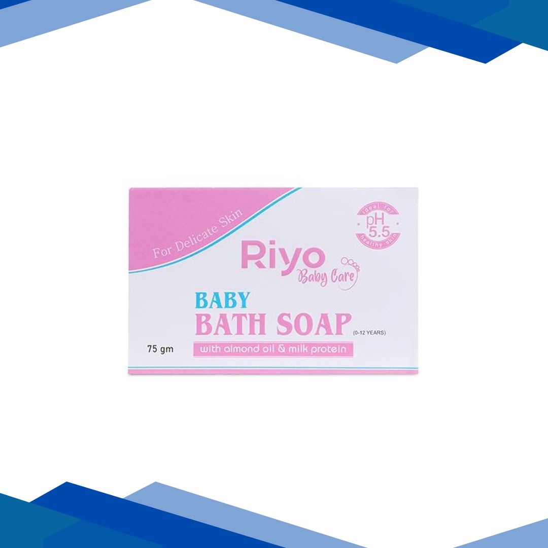 Riyo Baby Bath Soap – Almond Oil & Milk Protein 75 gm