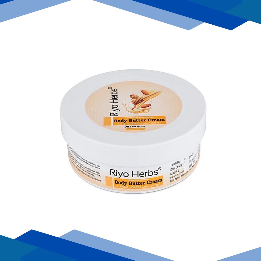 Riyo Herbs Advanced Nourishing Body Butter Cream – Almond, Honey & Shea Butter 200 gm