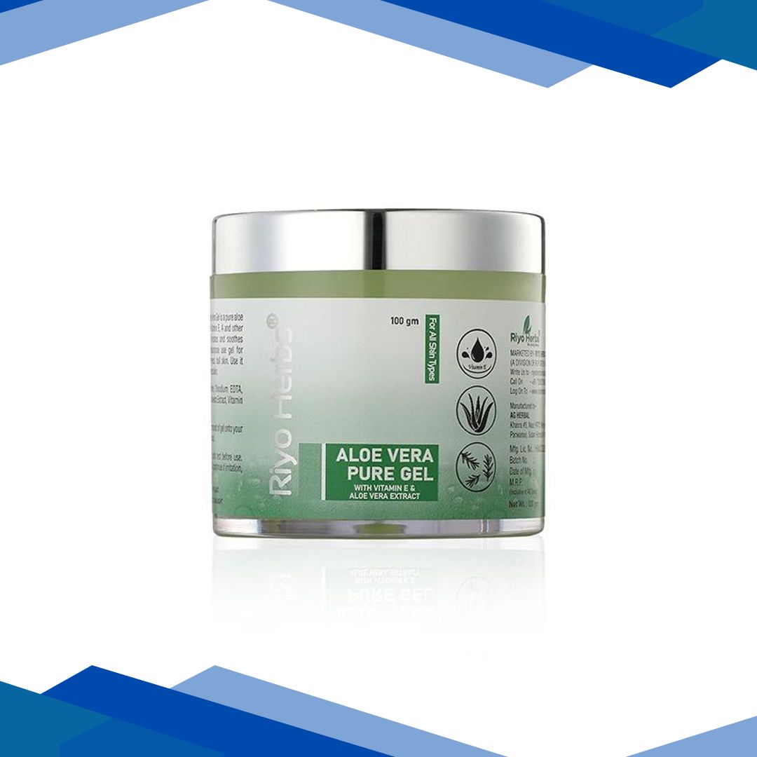 Riyo Herbs Aloe Vera Pure Gel – Vitamin E & Aloe Vera 100 gm