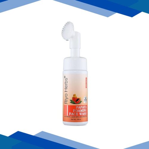 Riyo Herbs Papaya Foaming Face Wash – Papaya Aloevera & Green Tea 150 ml