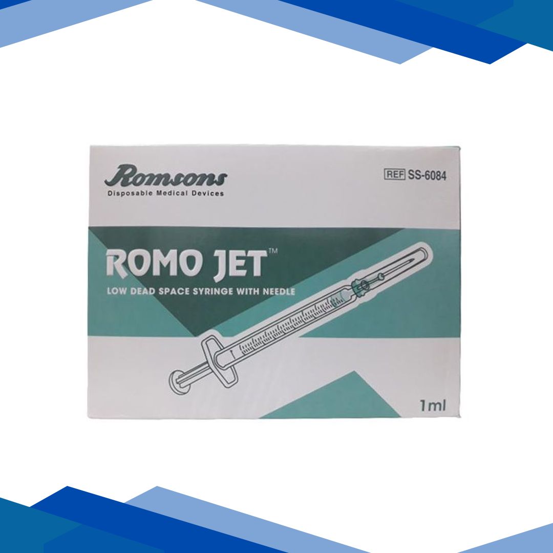 Romsons Romo Jet Syringe with Needle 1 ml (23G) (SS-6084)