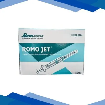 Romsons Romo Jet Syringe with Needle 10 ml (21G x 1.5 inch) (SS-6084)