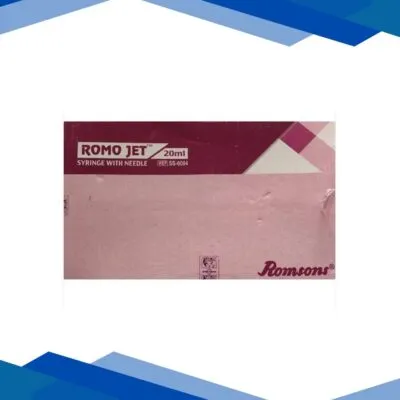 Romsons Romo Jet Syringe with Needle 20 ml (21G x 1.5 inch) (SS-6084)