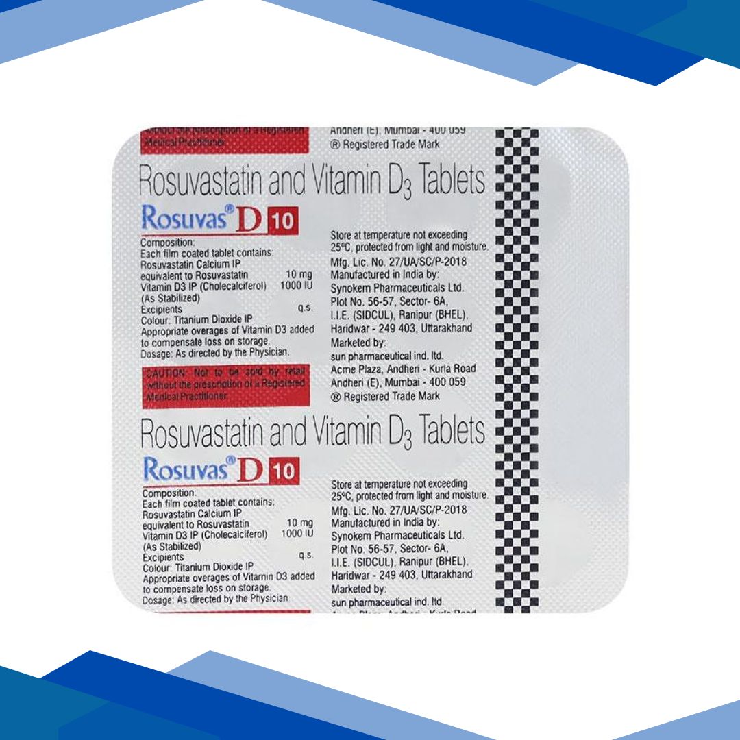Rosuvas D 10mg Tablet 15’S