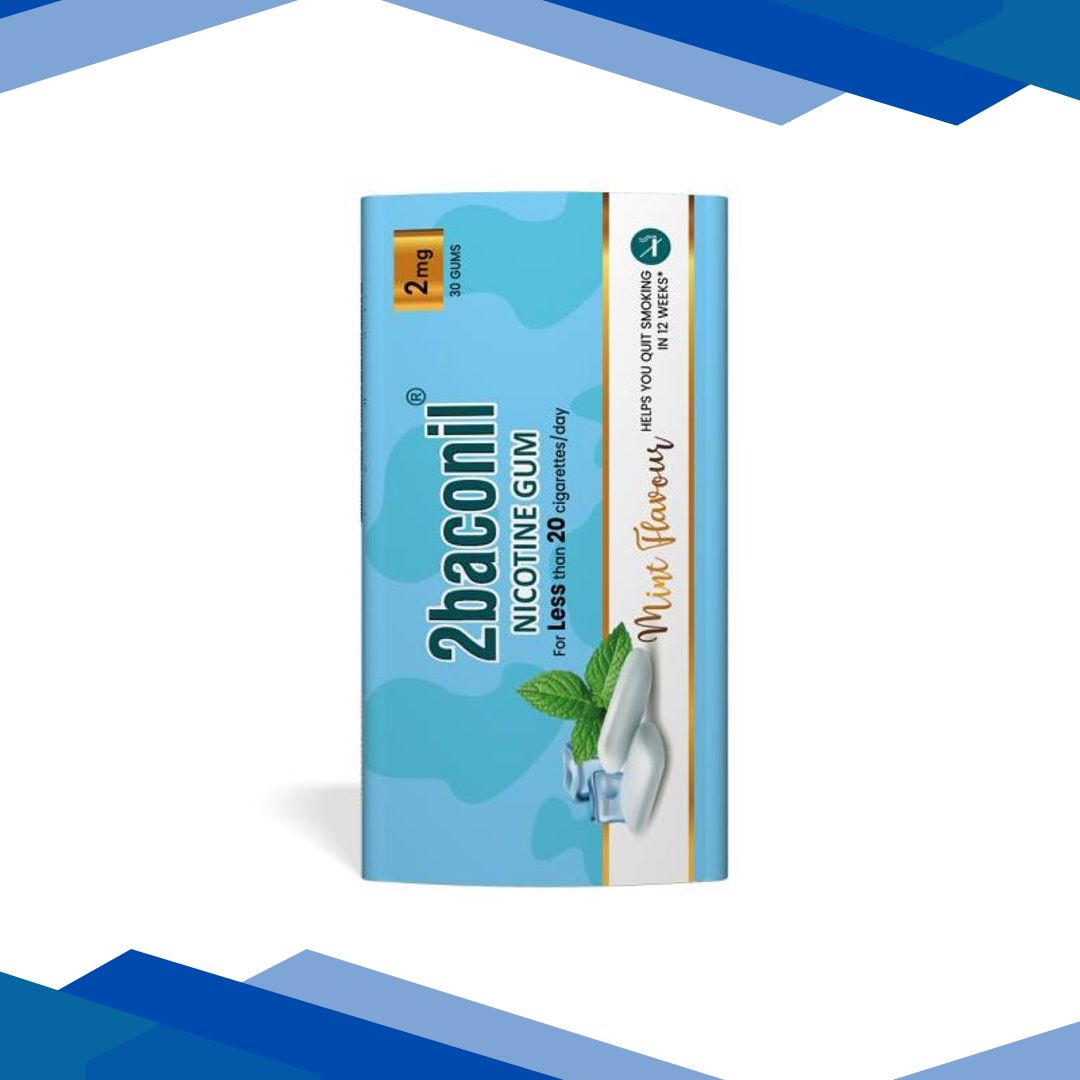 Rusan 2baconil Nicotine 2mg Gum – Mint Flavour 30s
