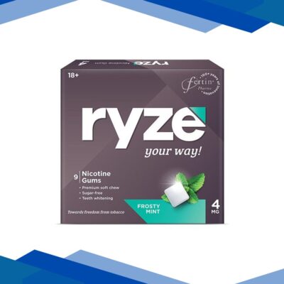 RYZE SUGAR FREE FROSTY MINT NICOTINE 4mg Gum 9’s