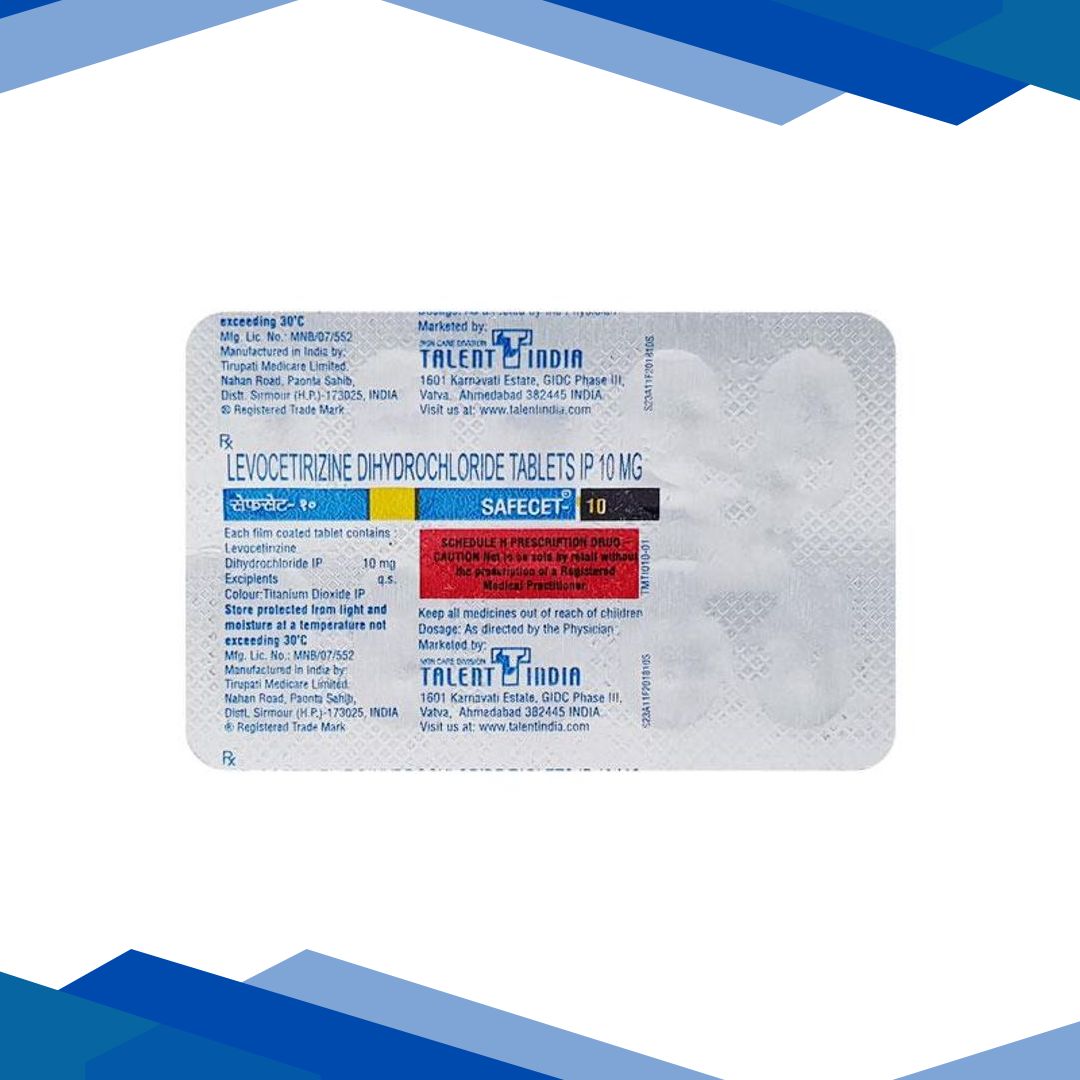 Safecet 10mg Tablet 10’S