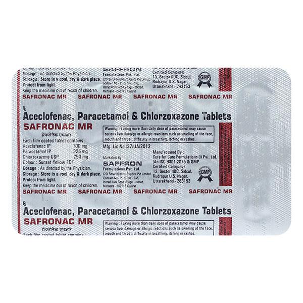 Safronac MR Tablet 10’S