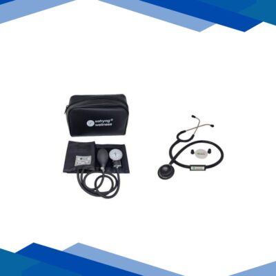 Sahyog Wellness Manual Aneroid Sphygmomanometer Blood Pressure Monitor with Stethoscope – Black 1’s