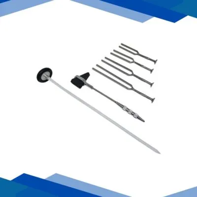 Sahyog Wellness Queen Square Pattern Knee Hammer and Percussion Knee Hammer with Tuning Fork (128 Hz/256 Hz/512 Hz/1024 Hz) – Set of 3’s