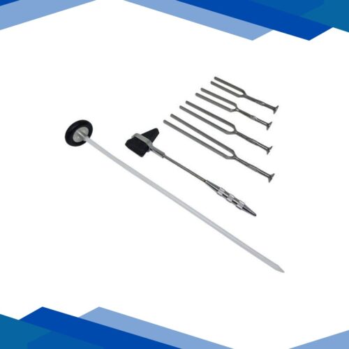 Sahyog Wellness Queen Square Pattern Knee Hammer and Percussion Knee Hammer with Tuning Fork (128 Hz/256 Hz/512 Hz/1024 Hz) – Set of 3’s