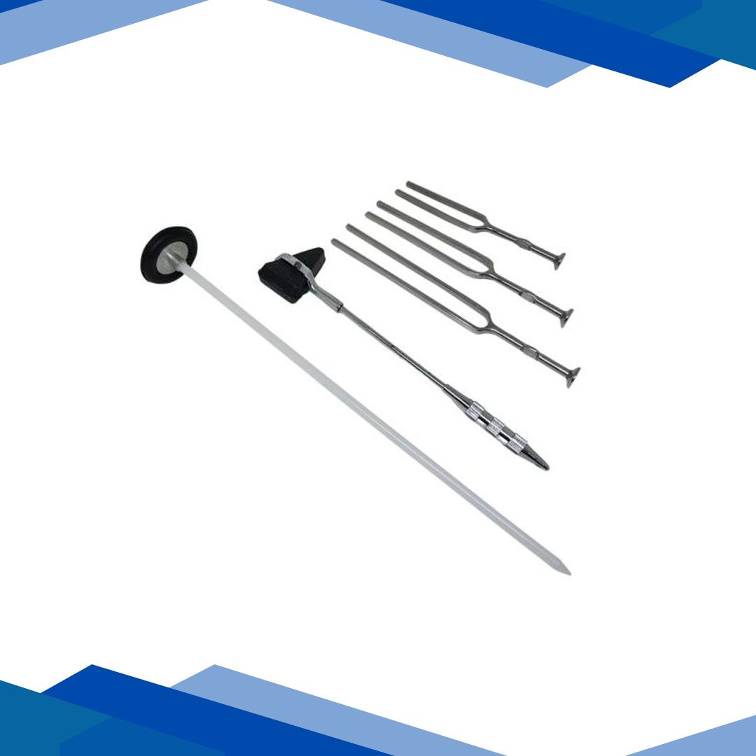 Sahyog Wellness Queen Square Pattern Knee Hammer and Percussion Knee Hammer with Tuning Fork (128 Hz/256 Hz/512 Hz) – Set of 3’s