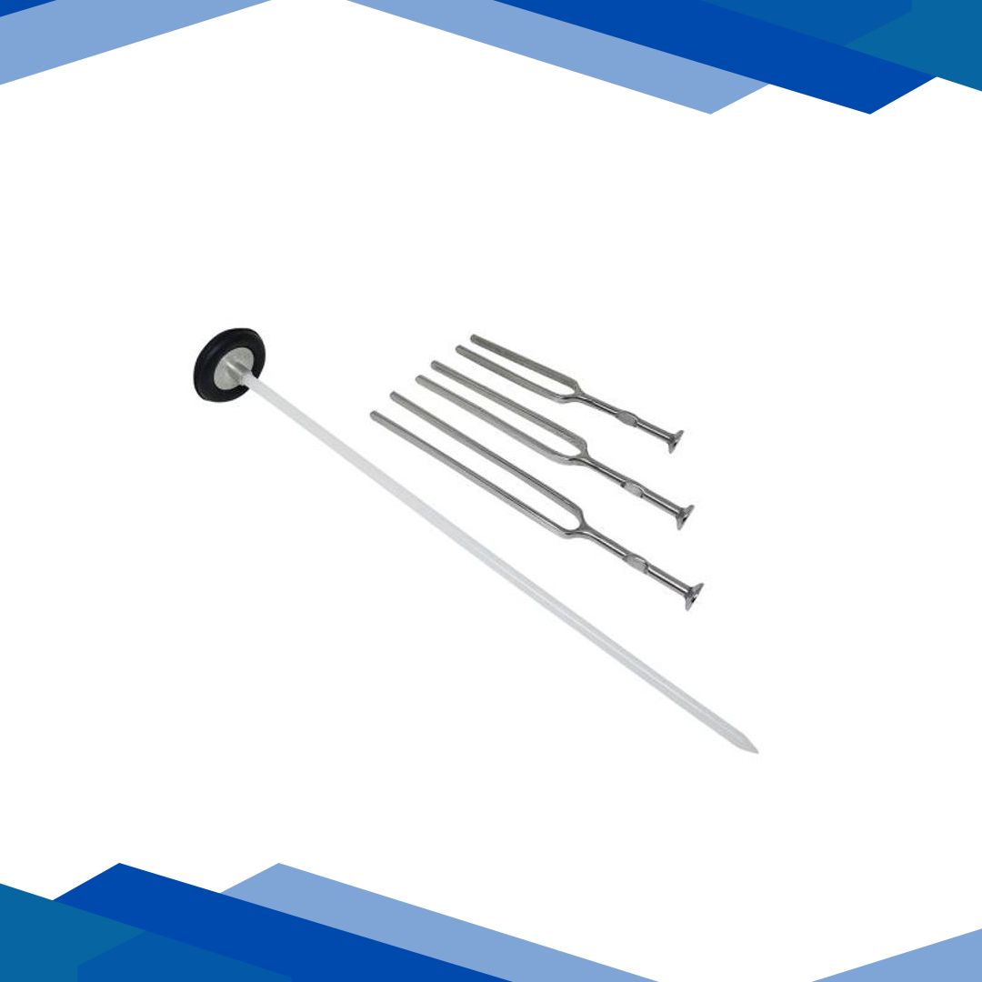 Sahyog Wellness Queen Square Pattern Knee Hammer with Tuning Fork (128 Hz/256 Hz/512 Hz) – Set of 3’s
