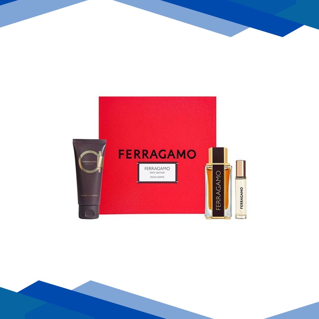 Salvatore Ferragamo Spicy Leather (Eau De Parfum 100ml + Shampoo & ShowerGel 100ml + Pen Spray 10ml) 1’s