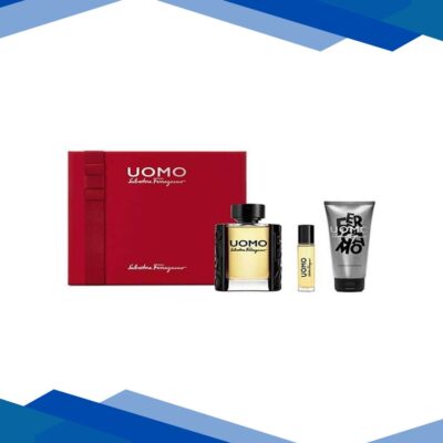 Salvatore Ferragamo Uomo Gift Set (Eau de Toilette 100ml + Shampoo Shower Gel 100ml + SPR10ml) 210 ml