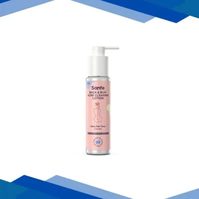 Sanfe Back & Bum Acne Clearing Lotion – Shea Butter & Peach Extracts 100 ml