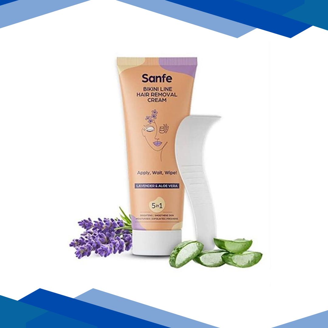 Sanfe Bikini Line Hair Removal Cream-Lavender & Aloe Vera 100 gm