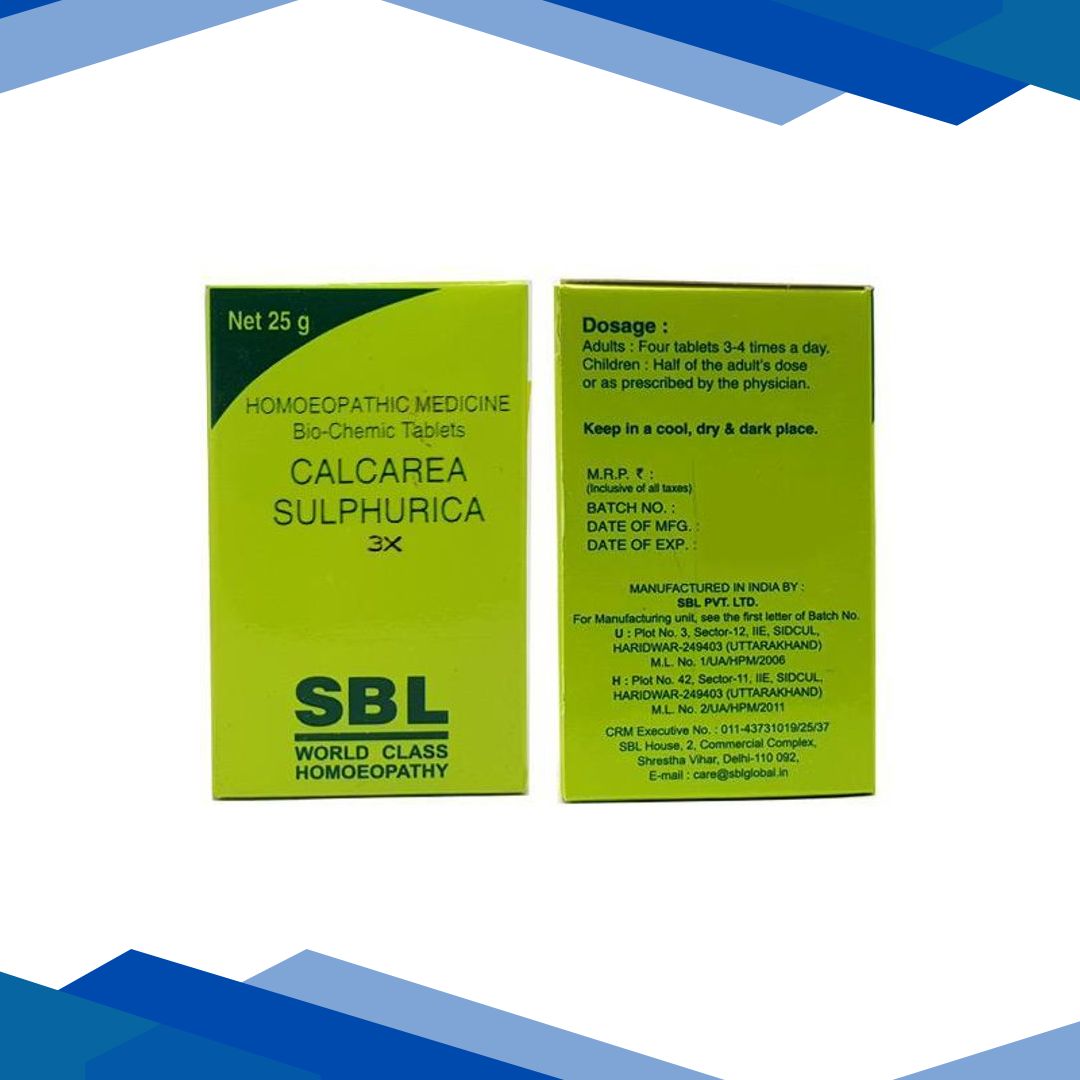 SBL Calcarea Sulphurica 3X Tablet 25 gm