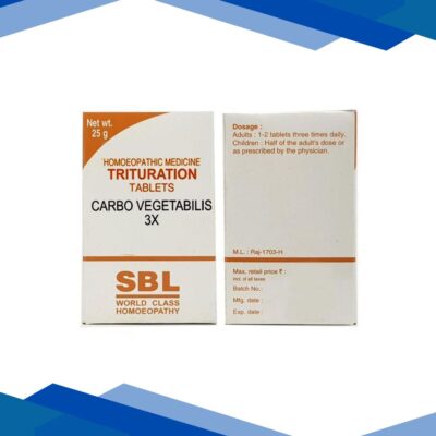 SBL Carbo Vegetabilis 3X Tablet 25 gm